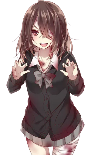 Playful Anime Vampire Girl.png PNG