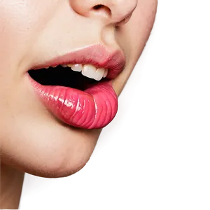 Playful Biting Lip Character PNG Fsj