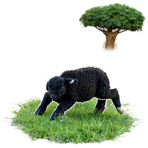 Playful Black Lamb Png Rgf PNG image