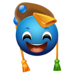 Playful Blue Emoji Icons PNG Kod PNG