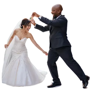 Playful Bride And Groom PNG 06262024