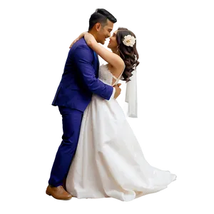 Playful Bride And Groom PNG Tiw