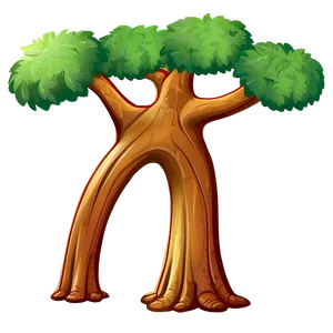 "playful Cartoon Tree PNG" 1