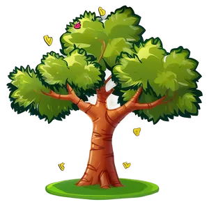 "playful Cartoon Tree PNG" Svg