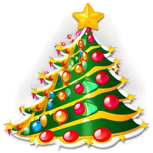 Playful Christmas Tree Design PNG 06132024 PNG