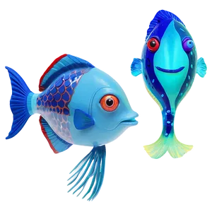 Playful Fish Pals PNG Itm31 PNG