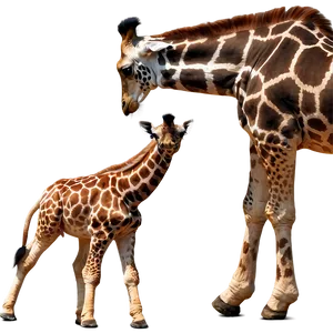 Playful Giraffe Calves PNG Imc79