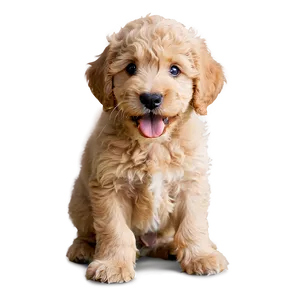 Playful Goldendoodle Puppy Png Qjy PNG image