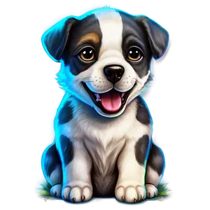 Playful Kawaii Puppy Art Png Jvf81 PNG image