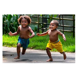 Playful Kids Chasing PNG 06132024