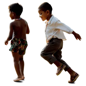 Playful Kids Chasing PNG Dtr
