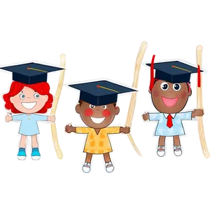 Playful Kindergarten Graduation Puppets Png 06282024 PNG image