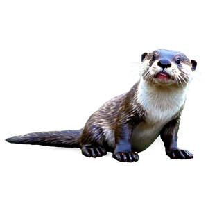Playful Otter PNG Nnl74