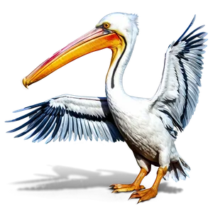 Playful Pelican In Water Png Qjt PNG image