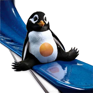 Playful Penguin Slide Png 05062024 PNG image