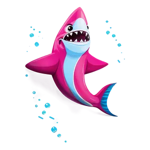 Playful Pink Baby Shark Graphic Png 05262024 PNG image