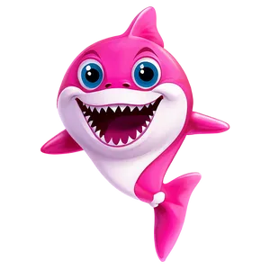 Playful Pink Baby Shark Graphic Png 56 PNG image