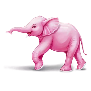 Playful Pink Elephant Png Aic13 PNG image