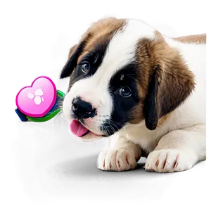Playful Saint Bernard Puppies PNG 06252024