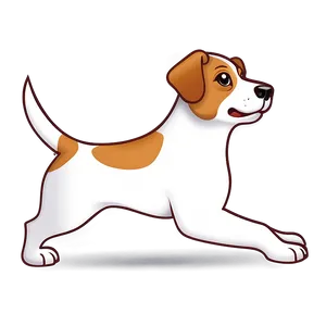 Playful Small Dog Outline PNG Mhi PNG