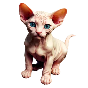 Playful Sphynx Cat Character PNG 06292024