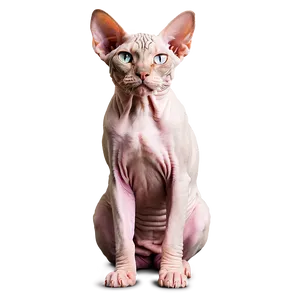 Playful Sphynx Cat Character PNG 21