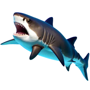 Playful Tiger Shark Cartoon PNG 7