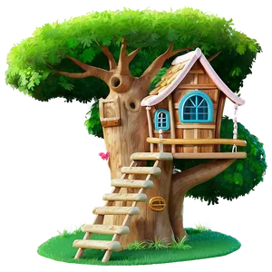 Playful Tree House PNG Bwd