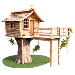 Playful Tree House PNG Mjc5 PNG