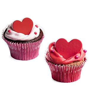 Playful Valentine's Day Cupcakes Png Gcj77 PNG image