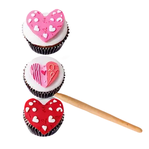 Playful Valentine's Day Cupcakes Png Wsm PNG image