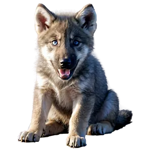 Playful Wolf Pups In Den PNG 46 PNG