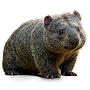 Playful Wombat PNG Feu PNG