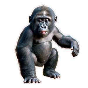 Playful Young Gorilla Png Qbs64 PNG image