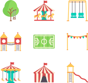Playground Elements Vector Illustration