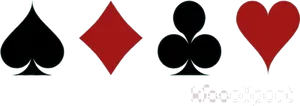 Playing Card Suits Black Red