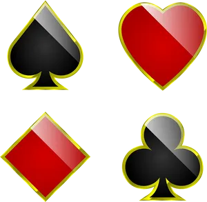 Playing Card Suits Vector Illustration
