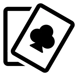 Playing Cards Icon Blackand White