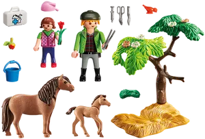 Playset Characters Horsesand Accessories PNG image
