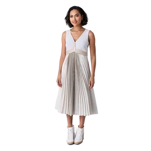 Pleated Midi Dress PNG 85