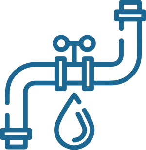 Plumbing Icon Blue Pipesand Faucet PNG image