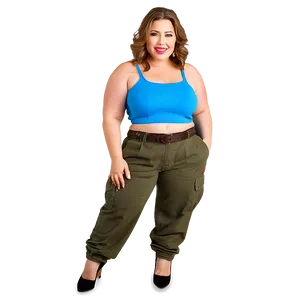 Plus Size Cargo Pants PNG 06132024