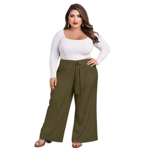 Plus Size Wide Leg Pants Png Kvw50 PNG image