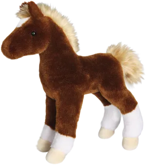 Plush Brown Foal Toy PNG image