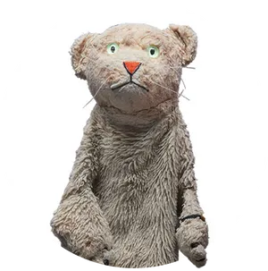 Plush Cat Puppet Portrait PNG image