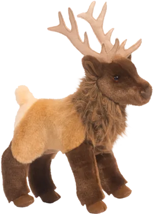 Plush Elk Toy Standing PNG image
