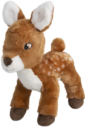 Plush Fawn Toy Standing PNG image