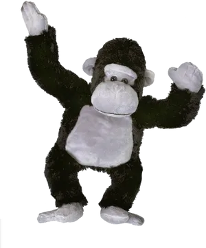 Plush Gorilla Toy Waving PNG image
