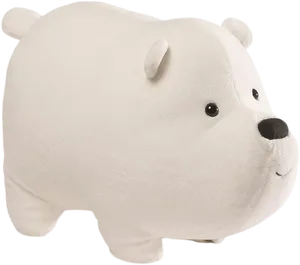 Plush Polar Bear Toy PNG image