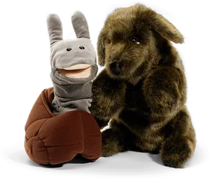 Plush Puppets Friends Together PNG image